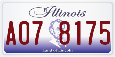 IL license plate A078175