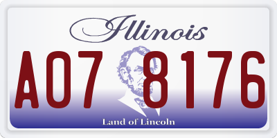 IL license plate A078176