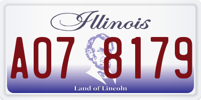 IL license plate A078179