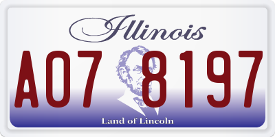 IL license plate A078197