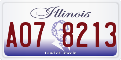 IL license plate A078213