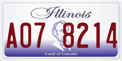 IL license plate A078214
