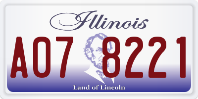 IL license plate A078221