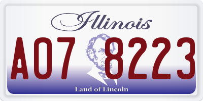 IL license plate A078223