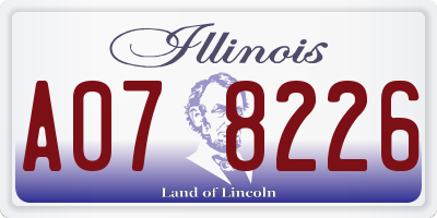 IL license plate A078226