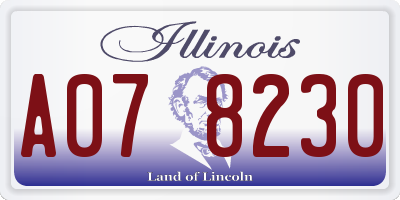 IL license plate A078230