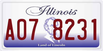 IL license plate A078231