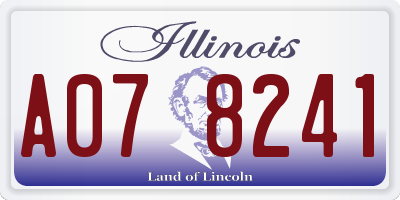 IL license plate A078241