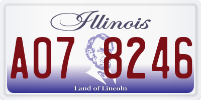 IL license plate A078246