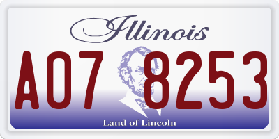 IL license plate A078253