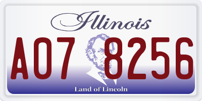 IL license plate A078256