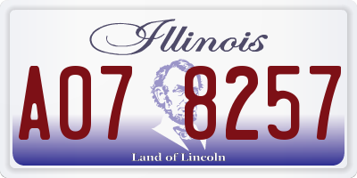 IL license plate A078257