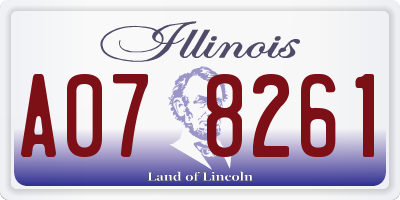 IL license plate A078261