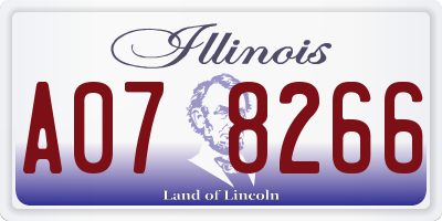 IL license plate A078266
