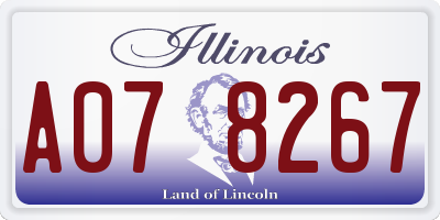 IL license plate A078267