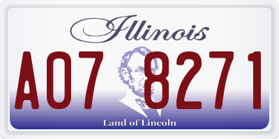 IL license plate A078271