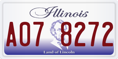 IL license plate A078272
