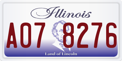 IL license plate A078276