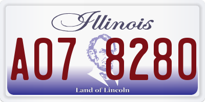 IL license plate A078280
