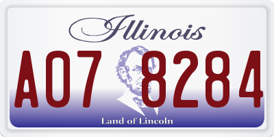 IL license plate A078284