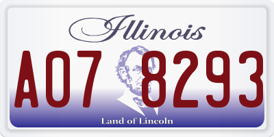 IL license plate A078293