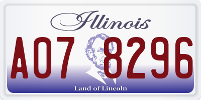 IL license plate A078296