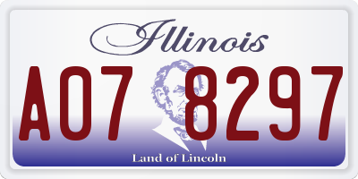 IL license plate A078297