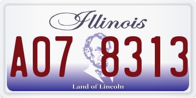 IL license plate A078313