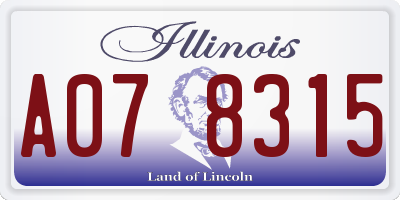 IL license plate A078315