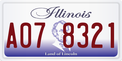 IL license plate A078321