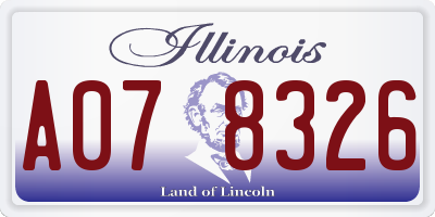 IL license plate A078326