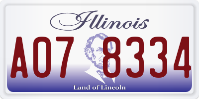 IL license plate A078334