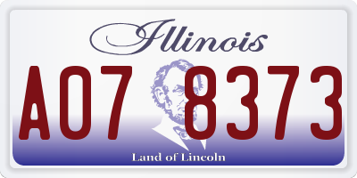IL license plate A078373