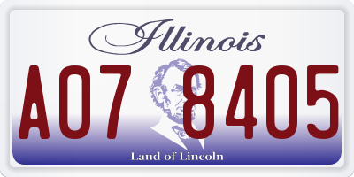 IL license plate A078405