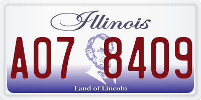 IL license plate A078409