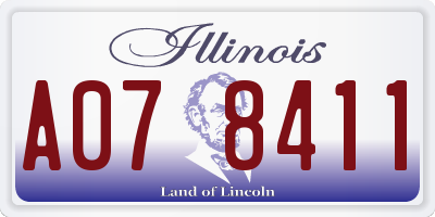 IL license plate A078411