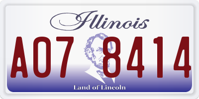 IL license plate A078414