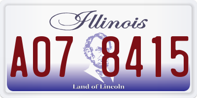 IL license plate A078415