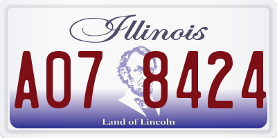IL license plate A078424