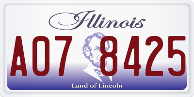 IL license plate A078425