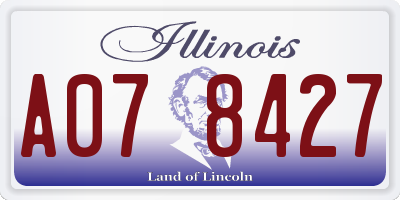 IL license plate A078427