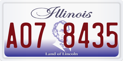 IL license plate A078435