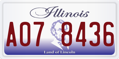 IL license plate A078436