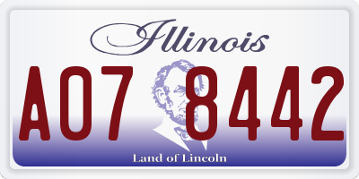 IL license plate A078442
