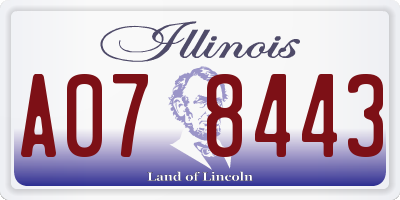 IL license plate A078443