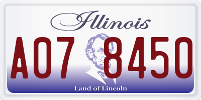 IL license plate A078450