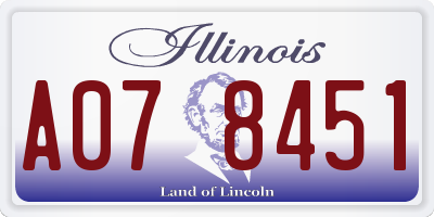 IL license plate A078451