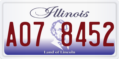 IL license plate A078452