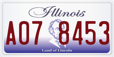 IL license plate A078453