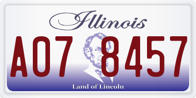 IL license plate A078457